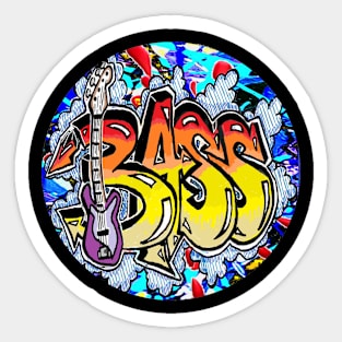 Bass Splash Rainbow Art Sticker